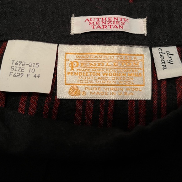 Pendleton Vintage Tartan Wool Skirt, size 10 - Picture 3 of 3
